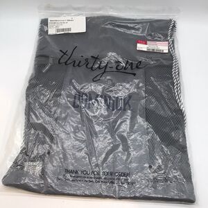 NEW Thirty-one Spirit Cinch Sac Backpack Spirit Grey Drawstring Soccer Gym Bag